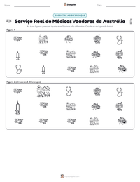 Prévia da folha de atividades imprimível Serviço Real de Médicos Voadores da Austrália