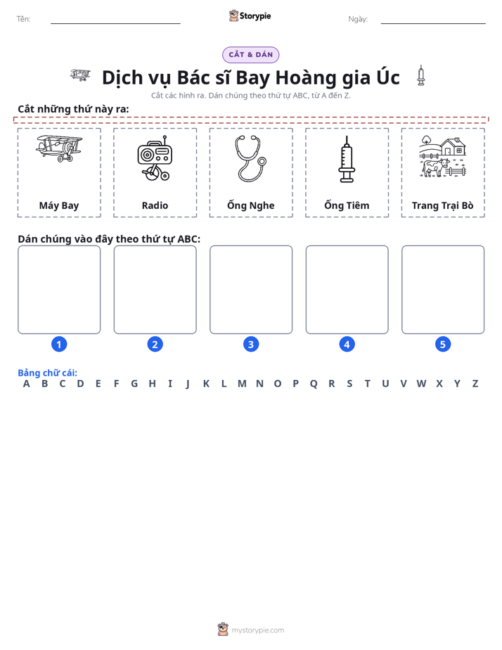 Cắt & Dán Chữ Cái
