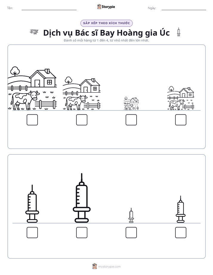 Thứ Tự Kích Thước
