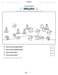 Sitting Bull printable worksheet preview
