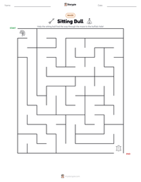Sitting Bull printable worksheet preview