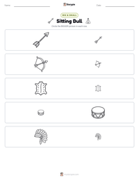 Sitting Bull printable worksheet preview