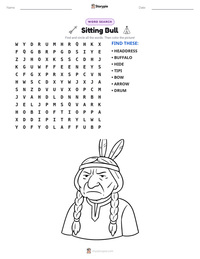 Sitting Bull printable worksheet preview