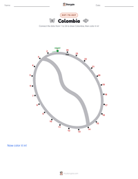 Colombia printable worksheet preview