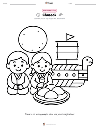 Chuseok printable worksheet preview