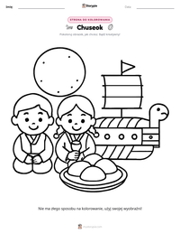 Podgląd drukowalnego arkusza ćwiczeń Chuseok