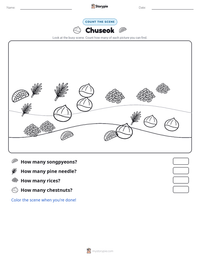 Chuseok printable worksheet preview