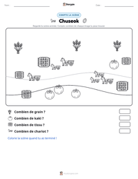 Aperçu de la feuille de travail imprimable Chuseok