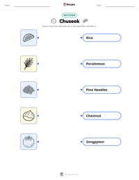 Chuseok printable worksheet preview