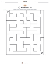 Chuseok printable worksheet preview