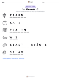 Podgląd drukowalnego arkusza ćwiczeń Chuseok