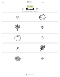 Chuseok printable worksheet preview