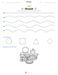 Aperçu de la feuille de travail imprimable Chuseok