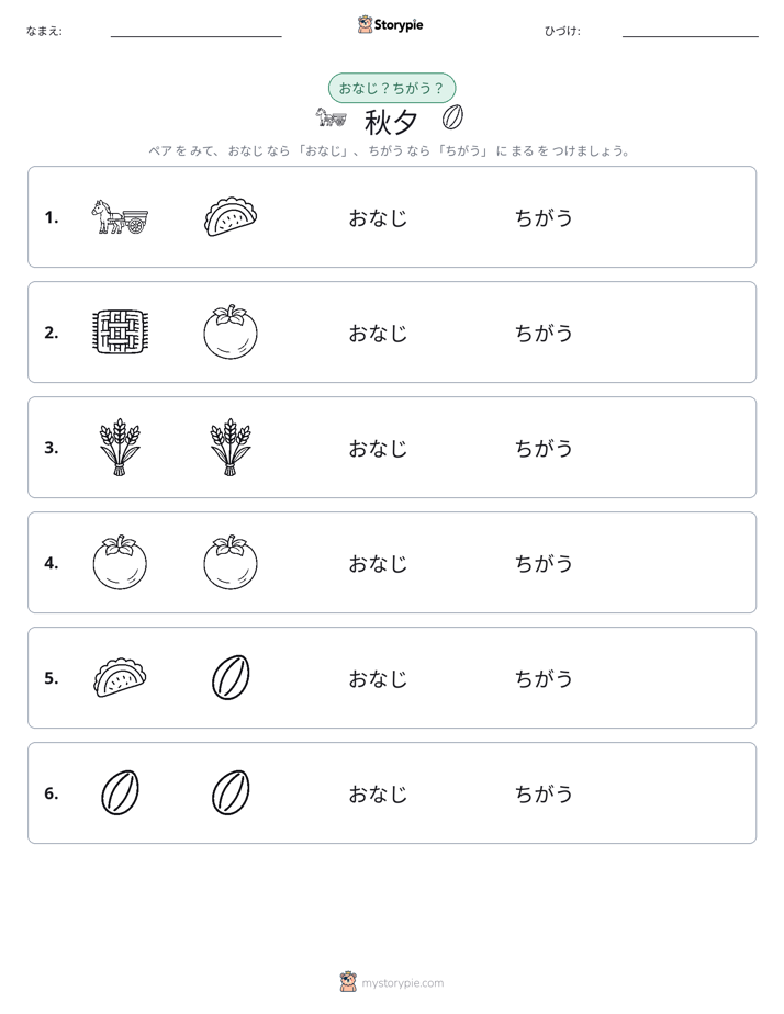 同じか違うか