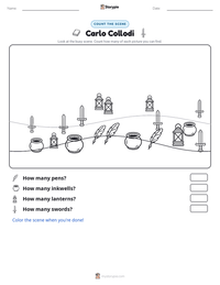 Carlo Collodi printable worksheet preview