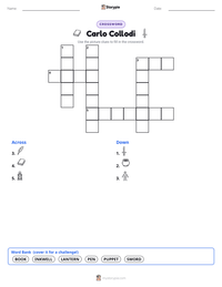 Carlo Collodi printable worksheet preview