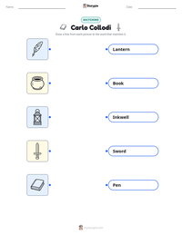 Carlo Collodi printable worksheet preview