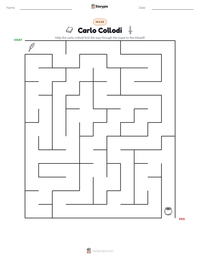 Carlo Collodi printable worksheet preview