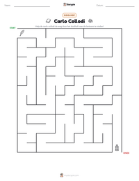 Carlo Collodi afdrukbare werkblad voorbeeld