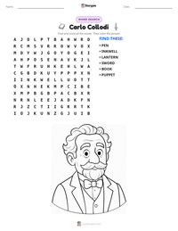Carlo Collodi printable worksheet preview