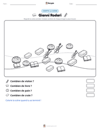 Aperçu de la feuille de travail imprimable Gianni Rodari