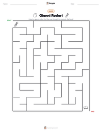 Gianni Rodari printable worksheet preview