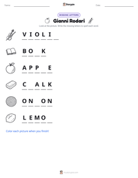 Gianni Rodari printable worksheet preview