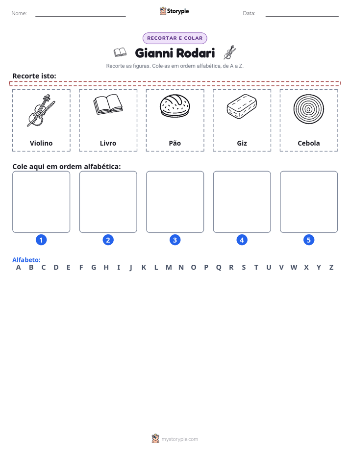 Recortar & Colar Alfabeto
