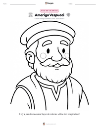Aperçu de la feuille de travail imprimable Amerigo Vespucci