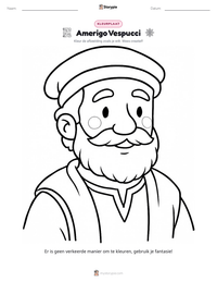 Amerigo Vespucci afdrukbare werkblad voorbeeld