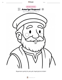 Amerigo Vespucci yazdırılabilir çalışma sayfası önizlemesi