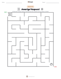 Amerigo Vespucci druckbare Arbeitsblatt Vorschau