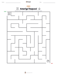 Amerigo Vespucci printable worksheet preview