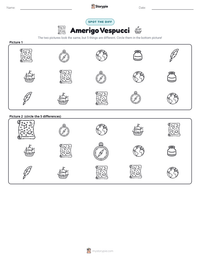 Amerigo Vespucci printable worksheet preview