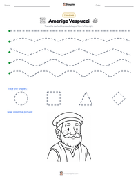 Amerigo Vespucci printable worksheet preview