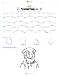 Aperçu de la feuille de travail imprimable Amerigo Vespucci