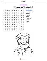 Amerigo Vespucci printable worksheet preview