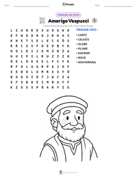 Aperçu de la feuille de travail imprimable Amerigo Vespucci