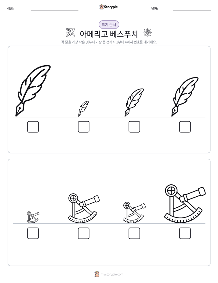 크기 순서