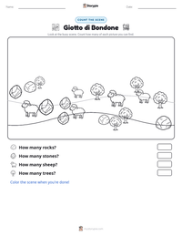 Giotto di Bondone printable worksheet preview