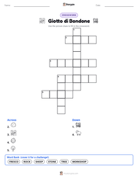 Giotto di Bondone printable worksheet preview