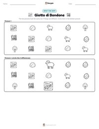 Giotto di Bondone printable worksheet preview