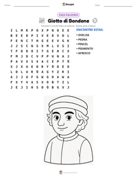 Prévia da folha de atividades imprimível Giotto di Bondone