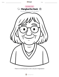 Margherita Hack printable worksheet preview