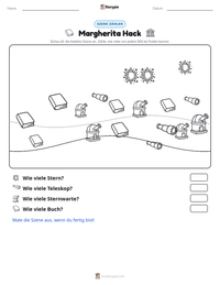 Margherita Hack druckbare Arbeitsblatt Vorschau