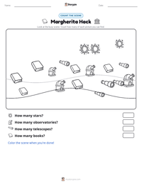 Margherita Hack printable worksheet preview