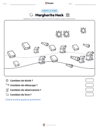 Aperçu de la feuille de travail imprimable Margherita Hack