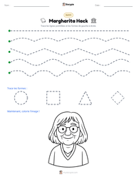 Aperçu de la feuille de travail imprimable Margherita Hack