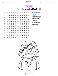 Margherita Hack printable worksheet preview