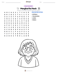 Prévia da folha de atividades imprimível Margherita Hack